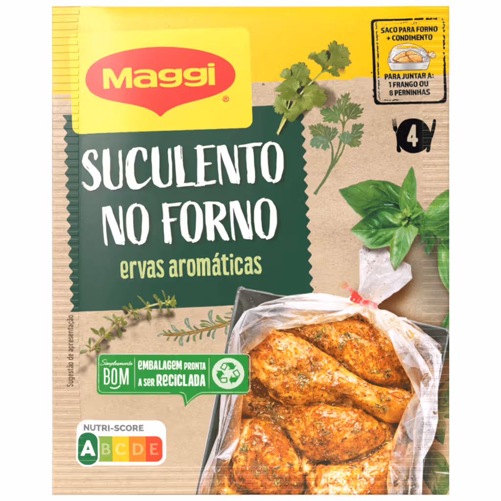 Molho Suculento Frango no Forno à Provençal com Ervas Aromáticas em Saqueta - MAGGI