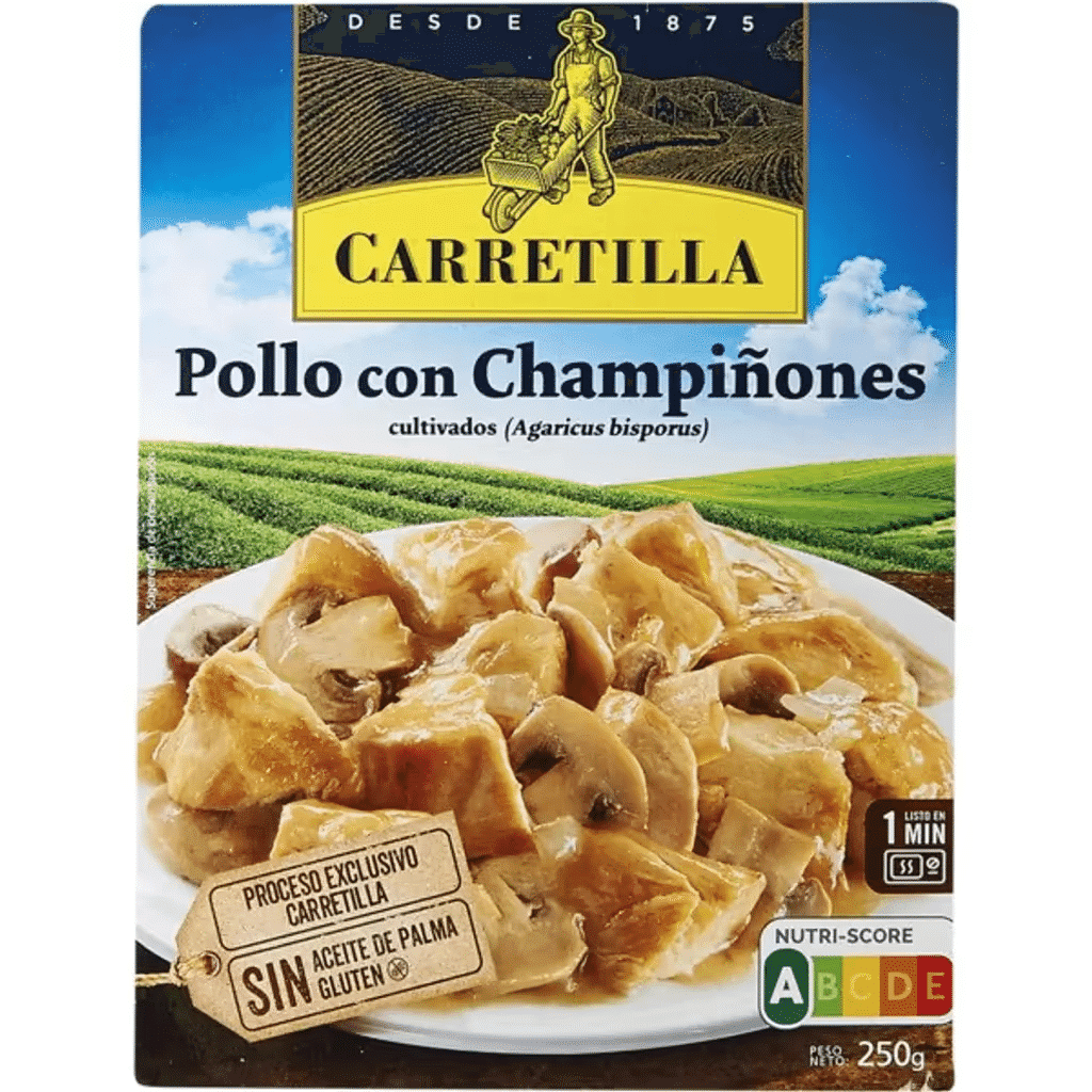 Frango com Cogumelos sem Glúten embalagem 250 g - CARRETILLA