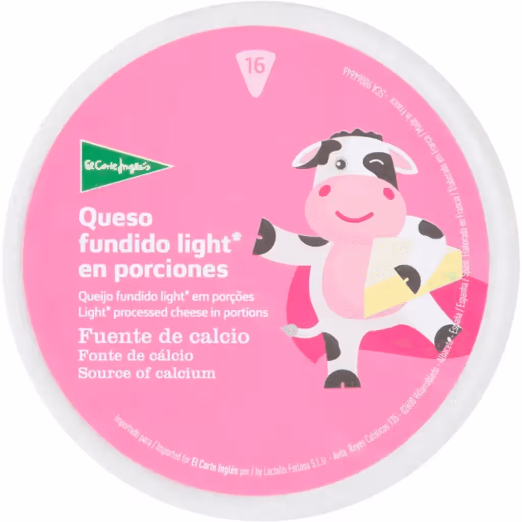 Queijo Fundido Light em Porções 16 Unidades embalagem 250 g - EL CORTE INGLÉS