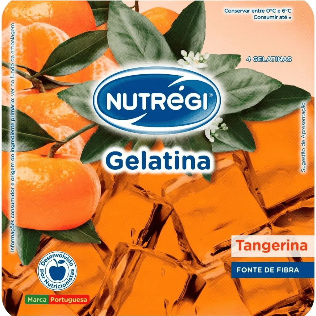 Gelatina de Tangerina 0% Pack 4 embalagem 100 g - NUTRÉGI