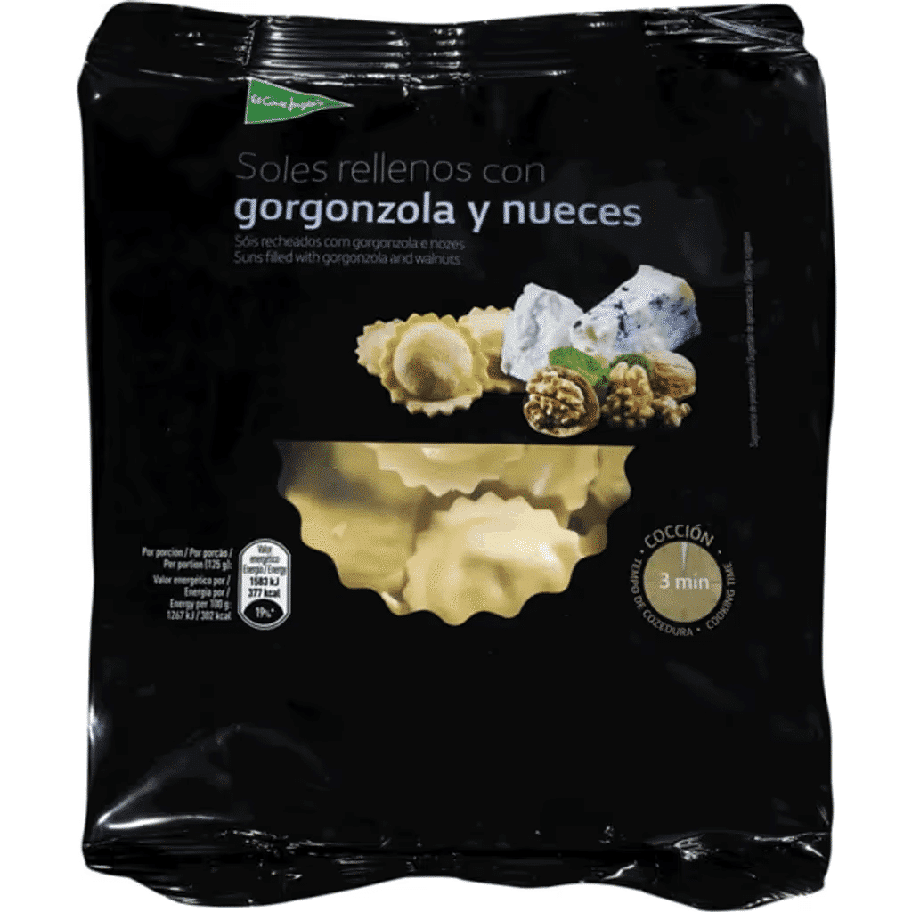 Sóis Recheados com Gorgonzola e Nozes embalagem 250 g - EL CORTE INGLÉS