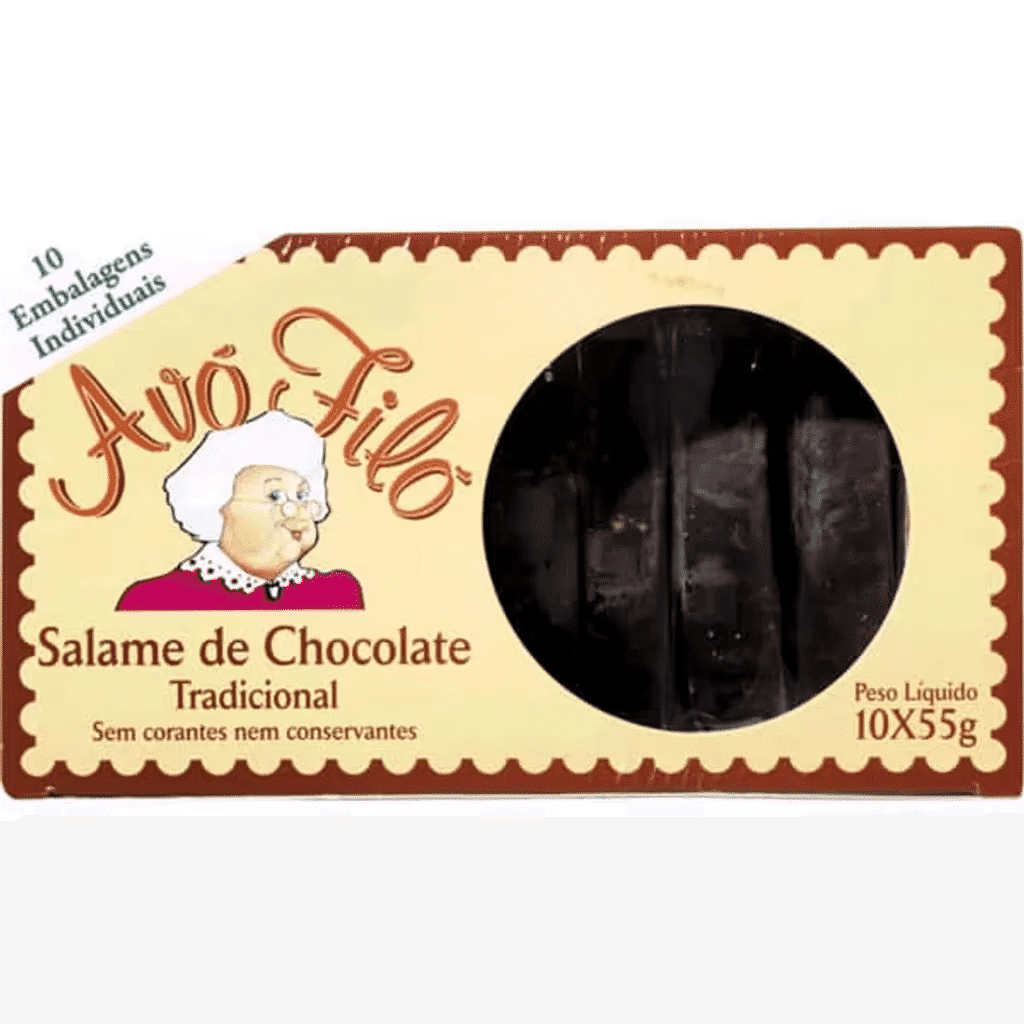 Salame de Chocolate Fatiado Pack 10 embalagem 55 g - AVÓ FILÓ