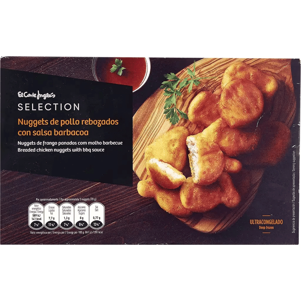 Nuggets de Frango Panados com Molho Barbeque embalagem 350 g - EL CORTE INGLÉS SELECTION