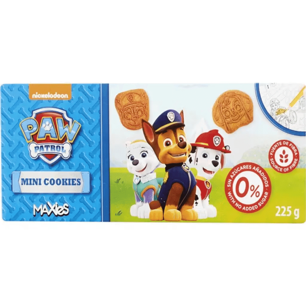 Mini Cookies sem Açúcar embalagem 225 g - PAW PATROL