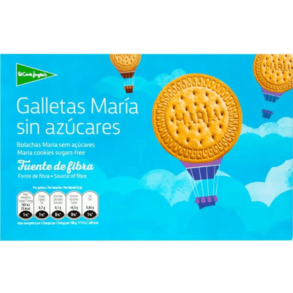 Bolachas Maria sem Açúcar embalagem 400 g - EL CORTE INGLÉS