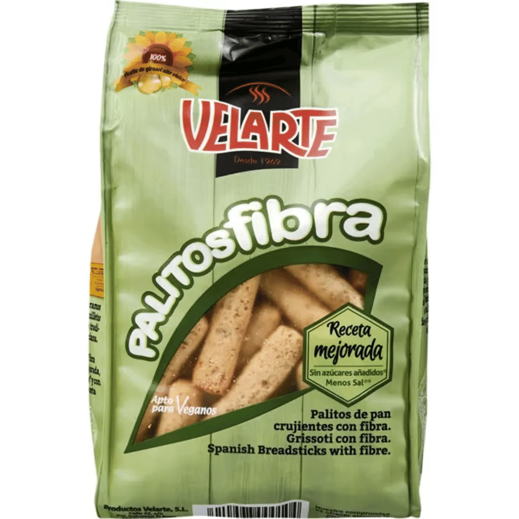 Palitos Integrais Fibra Tostados embalagem 250 g - VELARTE