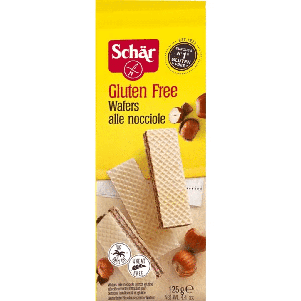 Waffers com Creme de Avelã sem Glúten embalagem 125 g - SCHAR