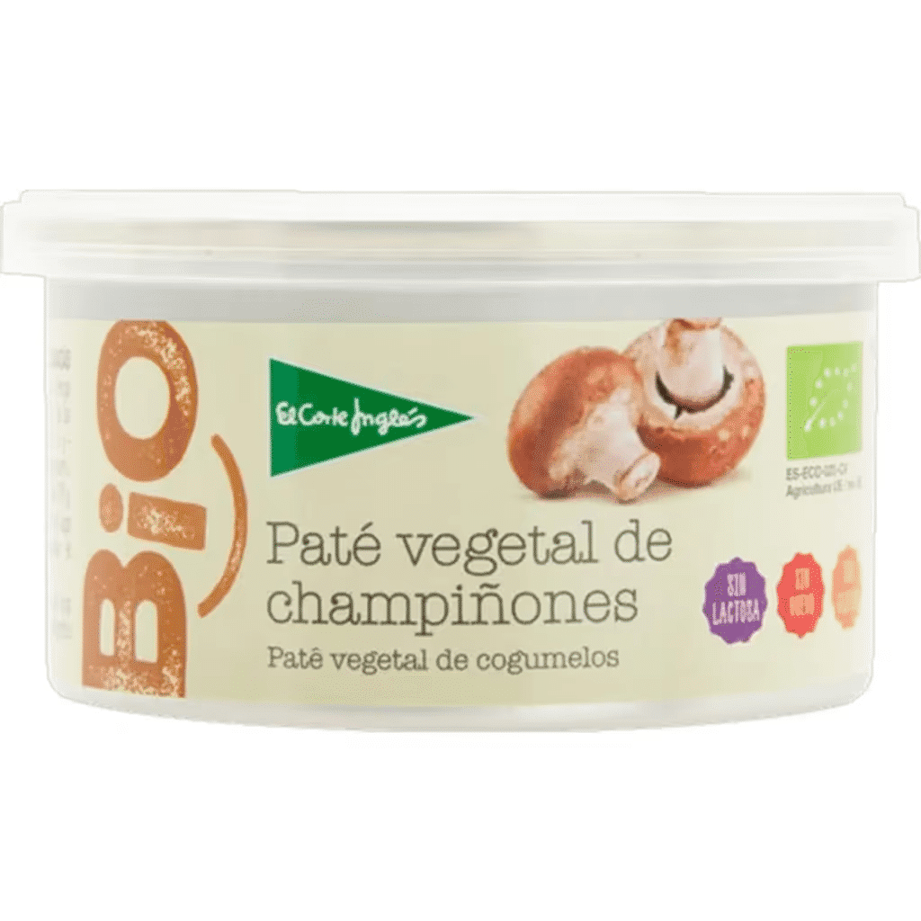 Paté Vegetal com Cogumelos sem Lactose e sem Glúten Biológico lata 125 g - EL CORTE INGLÉS BIO