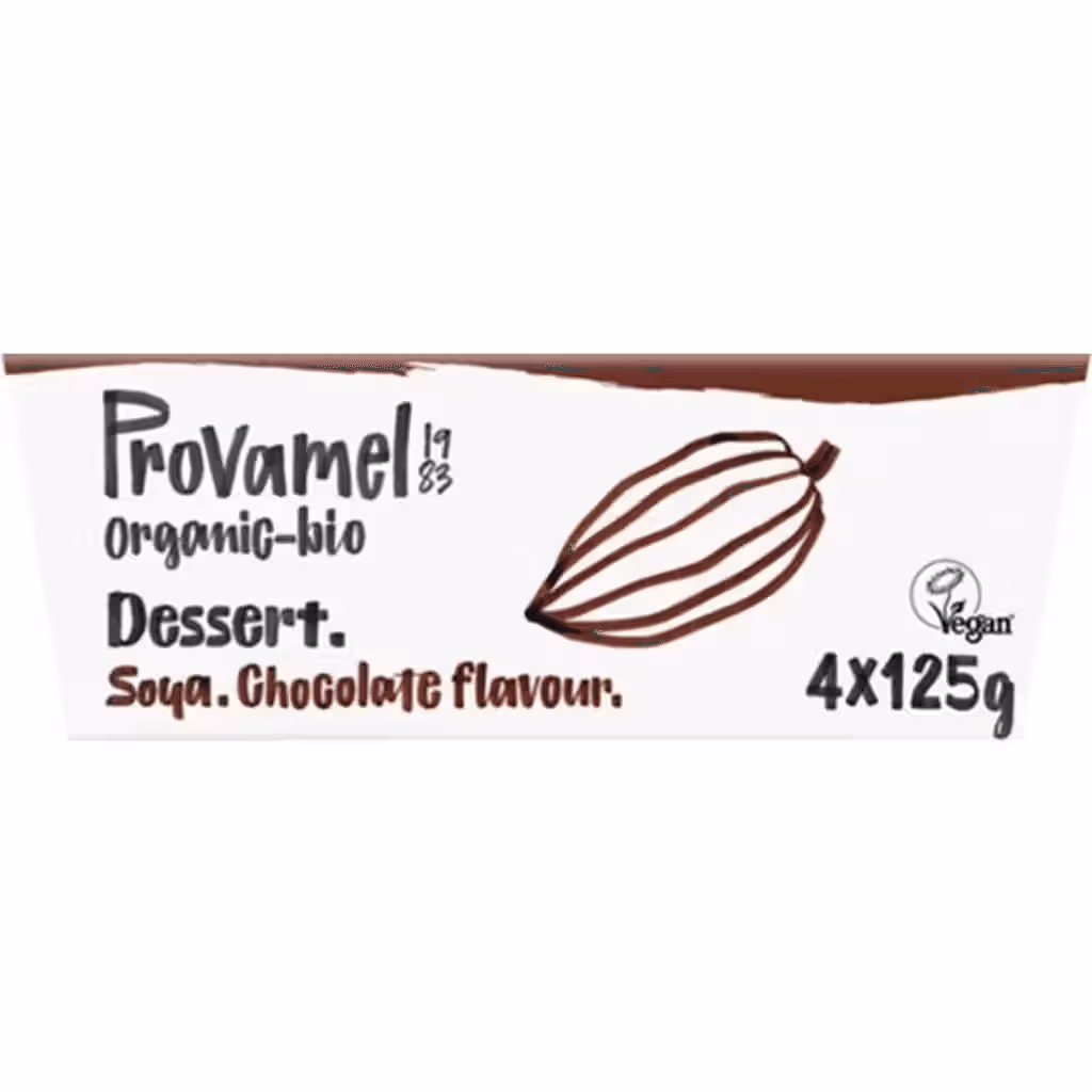 Sobremesa de Soja com Chocolate Biológica Pack 4 embalagem 125 g - PROVAMEL