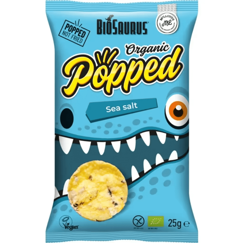 Snacks de Milho com Sal Vegan sem Glúten Biológicos embalagem 25 g - BIOSAURUS