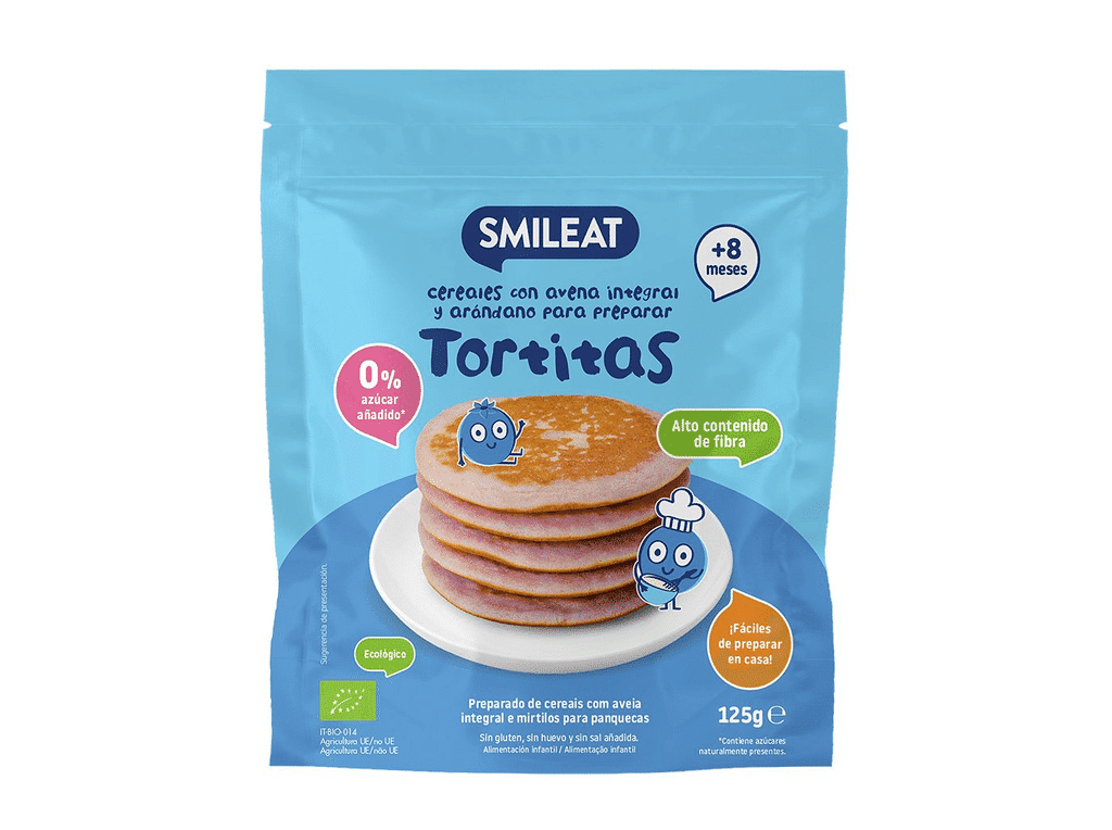 Mix Panquecas Cereais Aveia Mirtilos Bio 125g - SMILEAT