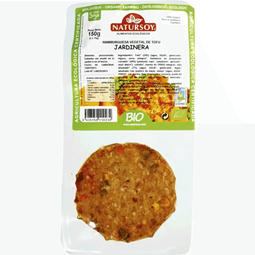 Hambúrguer com Jardineira 2 Unidades embalagem 75 g - NATURSOY