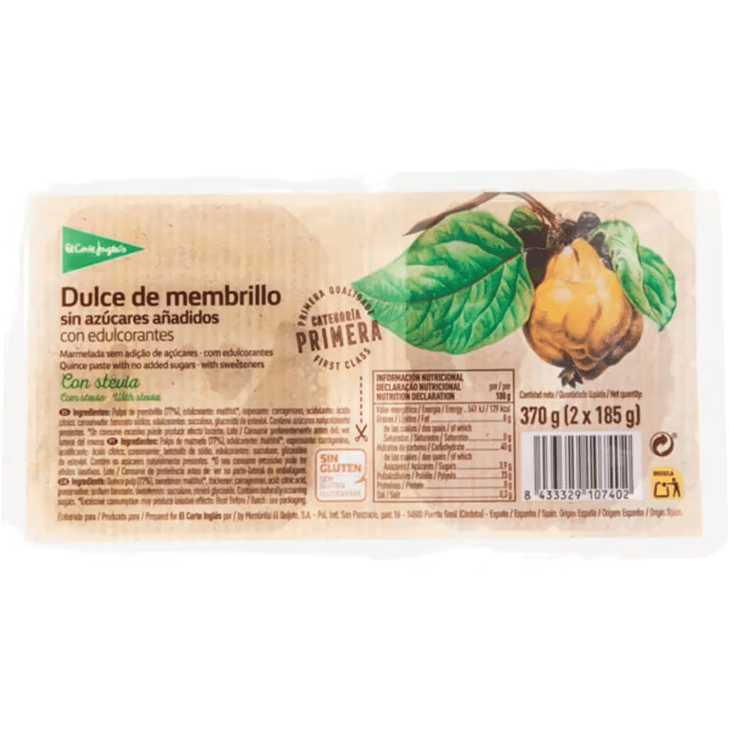 Marmelada com Stevia Pack 2 embalagem 370 g - EL CORTE INGLÉS