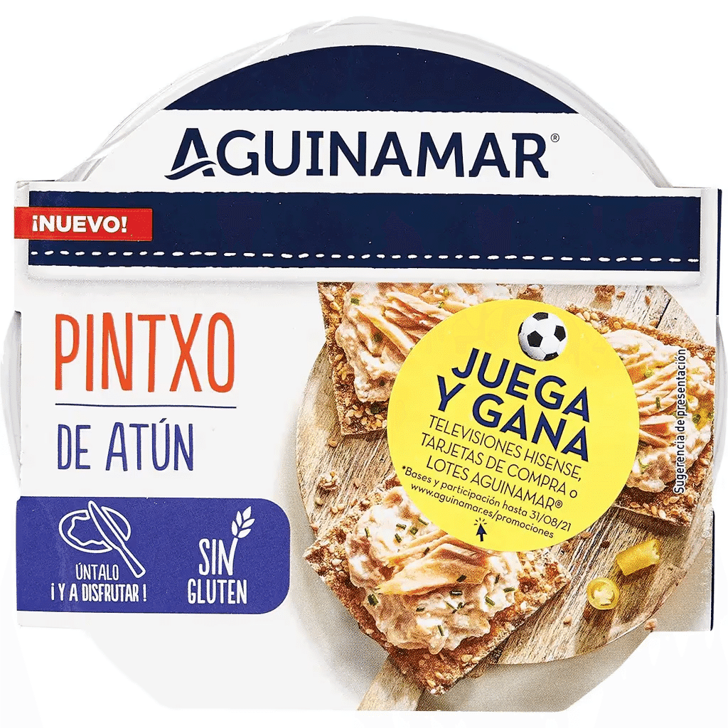 Pintxo de Atum sem Glúten embalagem 180 g - AGUINAMAR
