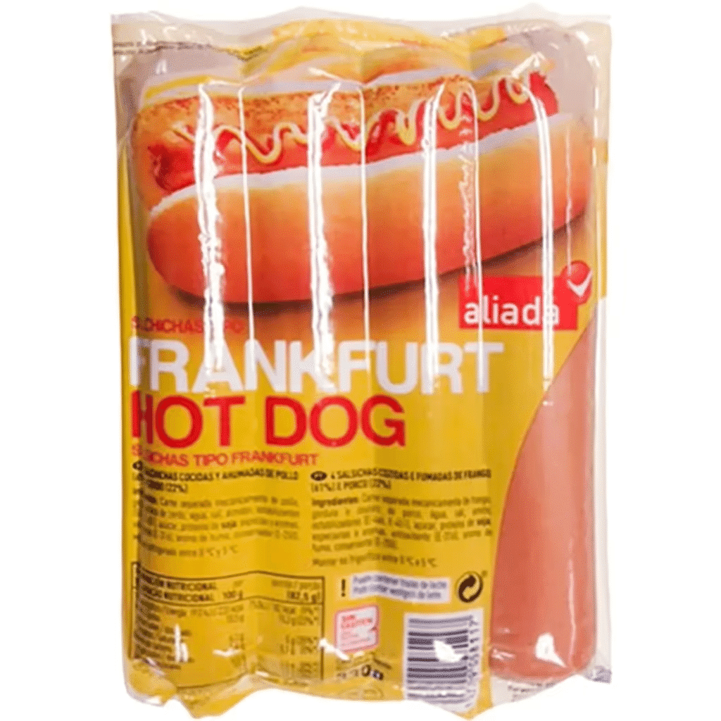 Salsichas Tipo Frankfurt Hot Dog embalagem 330 g - ALIADA