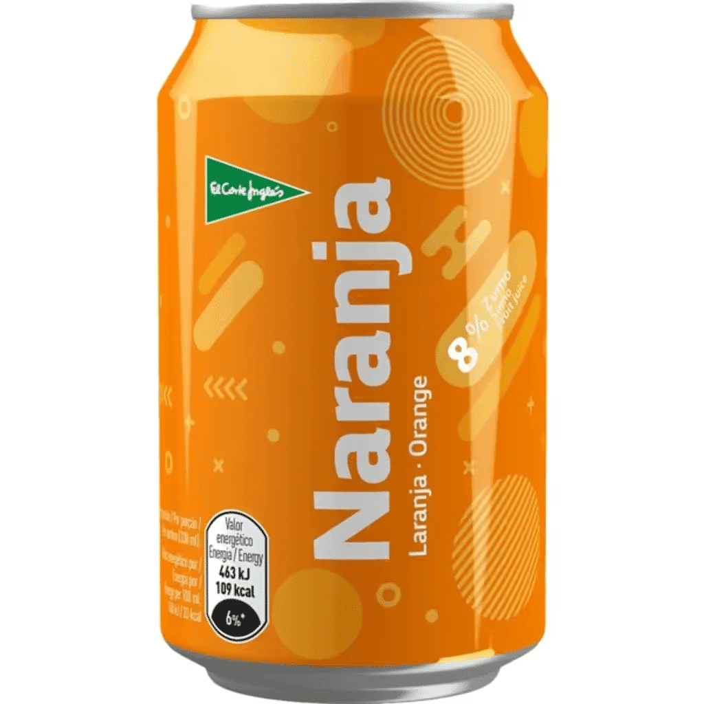 Refrigerante de Laranja com Gás lata 33 cl - EL CORTE INGLÉS