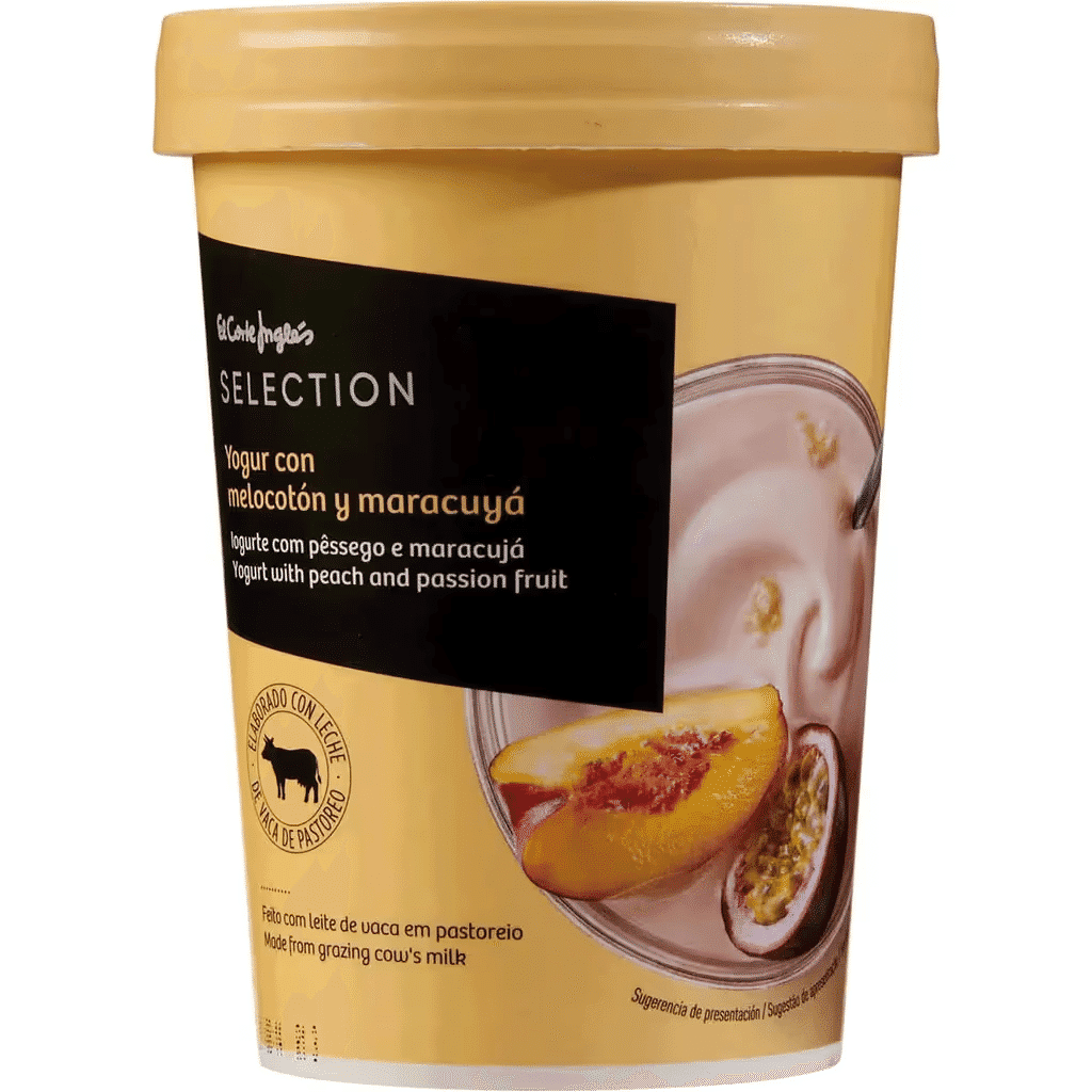 Iogurte com Pêssego e Maracujá embalagem 500 g - EL CORTE INGLÉS SELECTION
