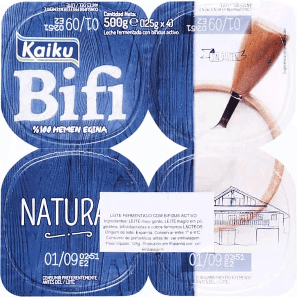 Natural sem Glúten Pack 4 embalagem 125 g - KAIKU BIFI
