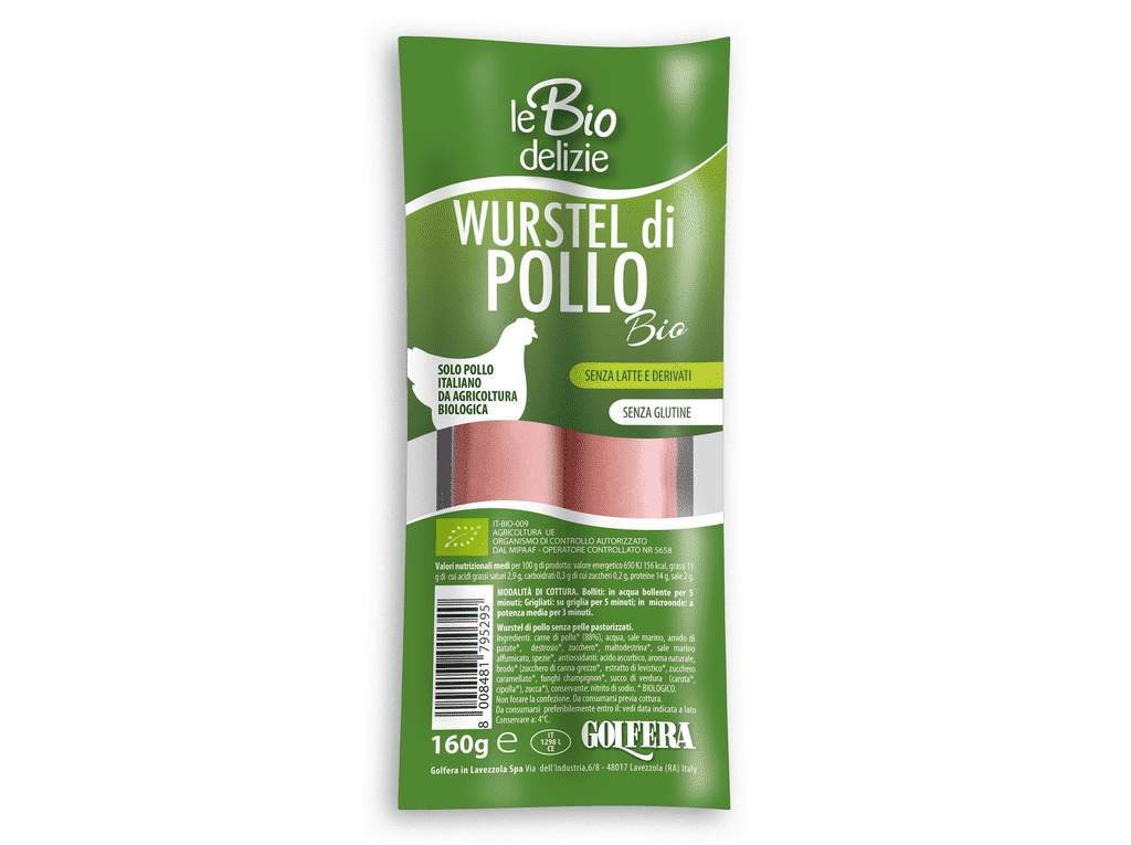 Salsichas Bio Frango 160g - LE BIO DELIZIE