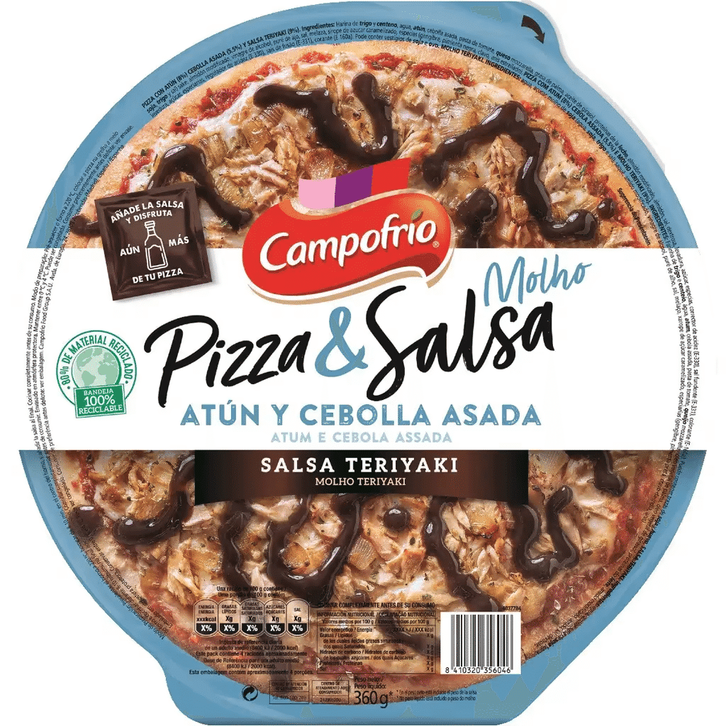 Pizza de Atum e Cebola Assada com Molho Teriyaki embalagem 360 g - CAMPOFRIO PIZZA & SALSA