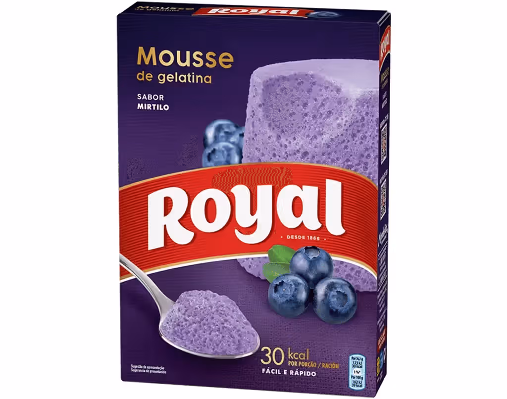 Gelatina de Mousse 30 Kcal Mirtilo - ROYAL