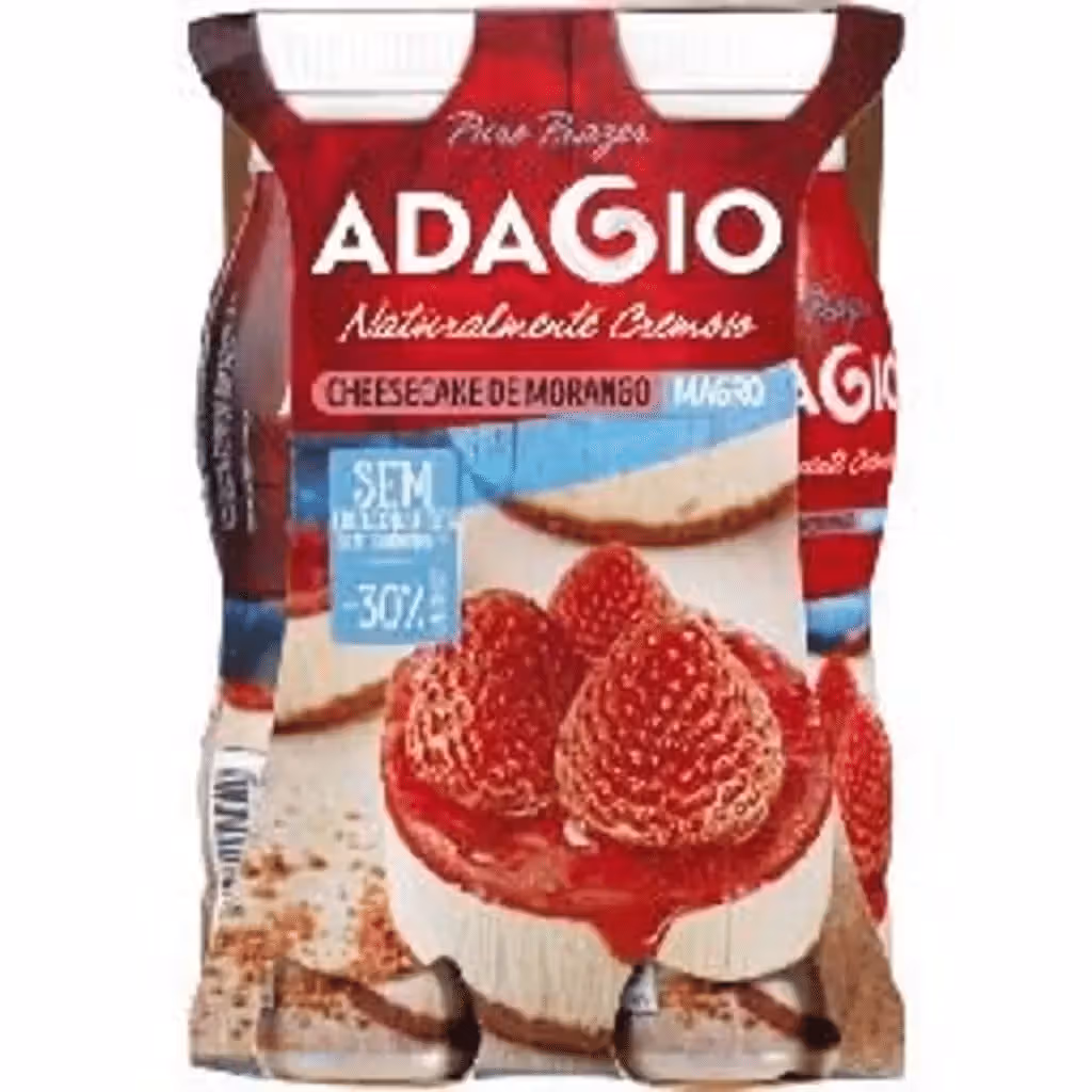 Iogurte líquido magro strawberry cheesecake - ADAGIO