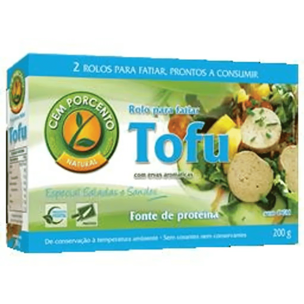 Rolo de tofu com ervas - CEM PORCENTO