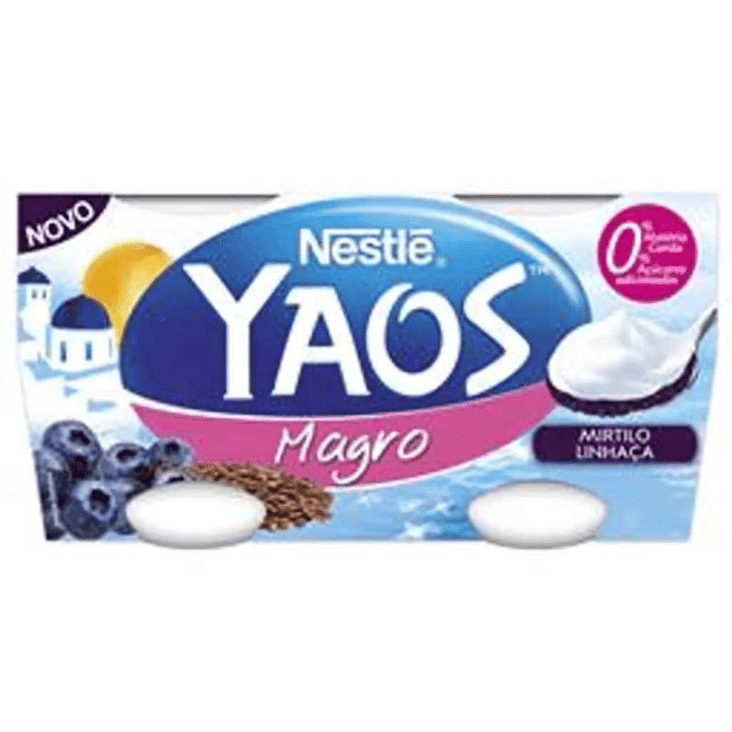Iogurte grego magro com mirtilo e linhaça - NESTLÉ