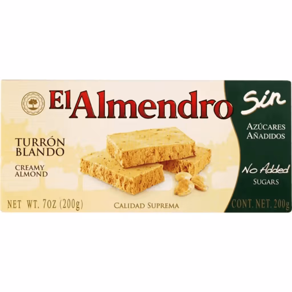 Torrão de Creme de Amêndoa sem Açúcar embalagem 200 g - EL ALMENDRO
