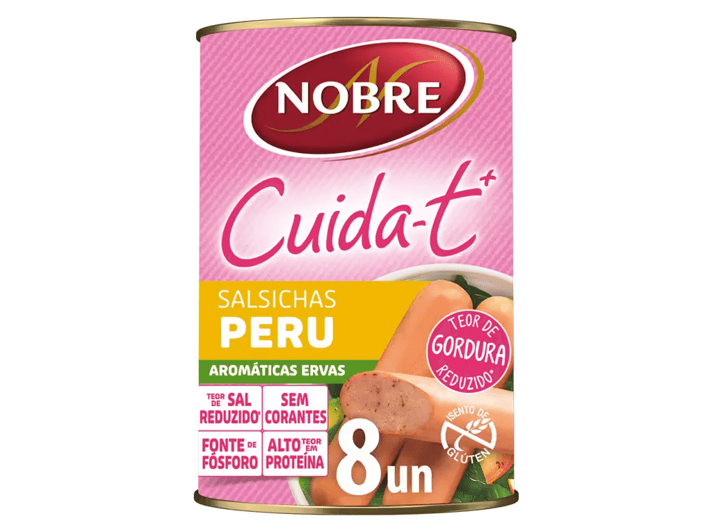 Salsichas Perú Lata Ervas Aromáticas 350(160)g - NOBRE