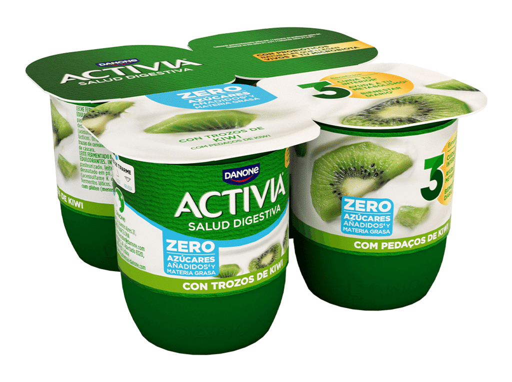 Bifidus Pedaços Kiwi 0% 4x120g - ACTIVIA