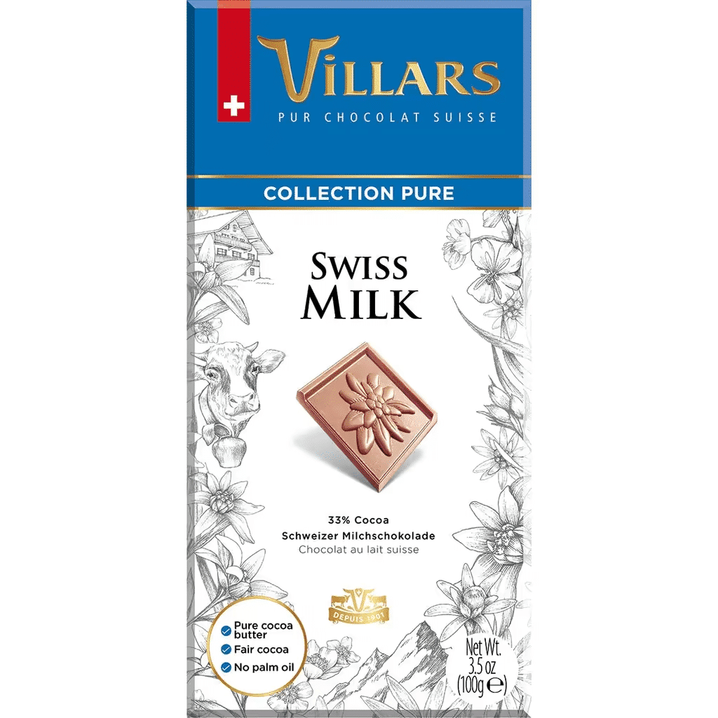 Chocolate de Leite Suíço 33% de Cacau embalagem 100 g - VILLARS