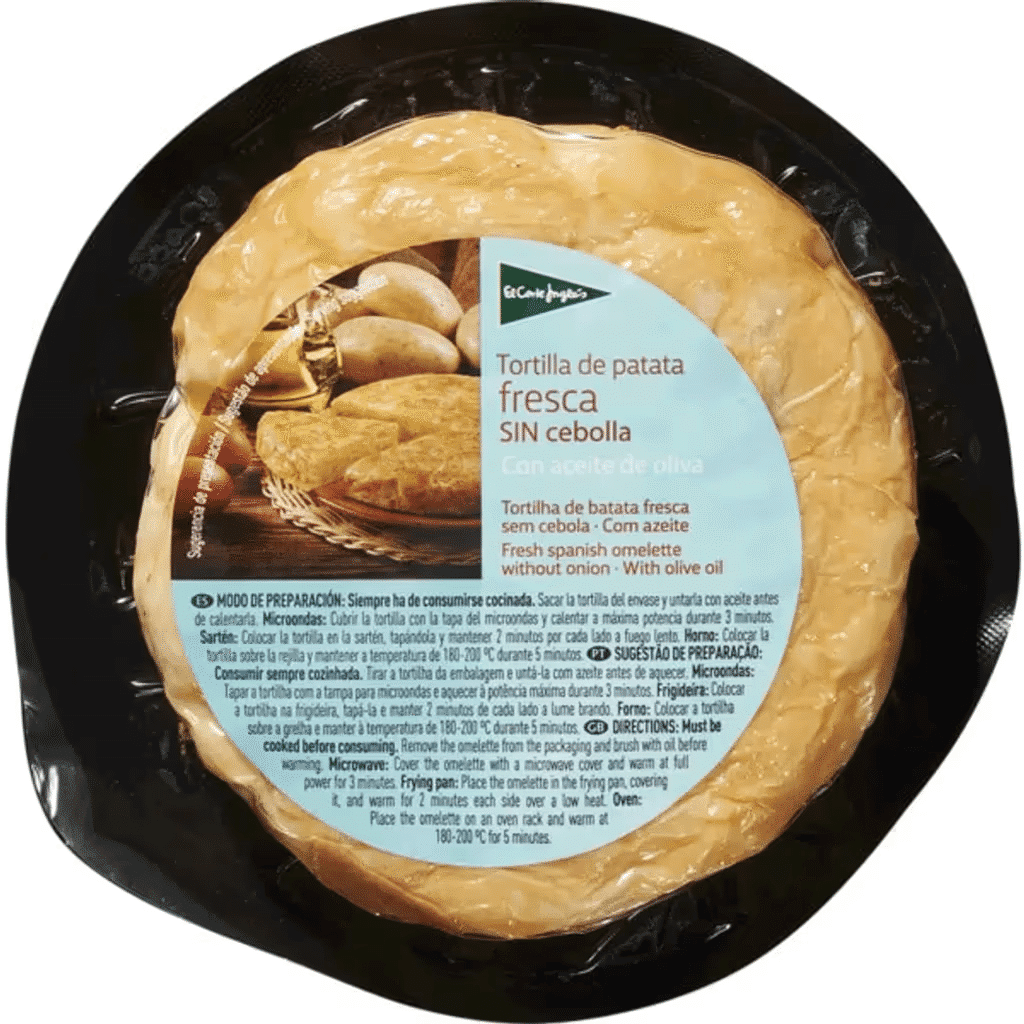 Mini Tortilha de Batata Fresca sem Cebola embalagem 200 g - EL CORTE INGLÉS