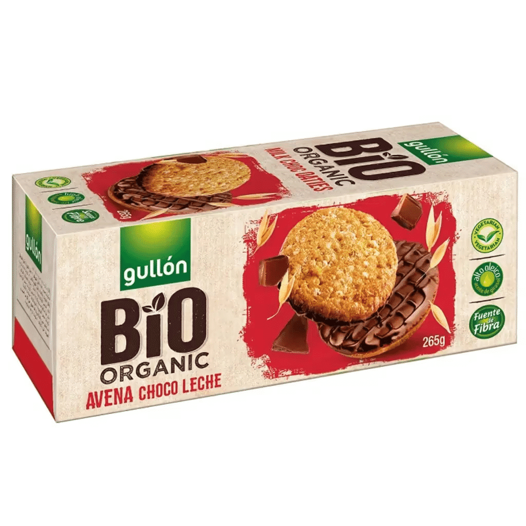 Bolachas de Aveia Cobertas com Chocolate Biológicas - GULLÓN