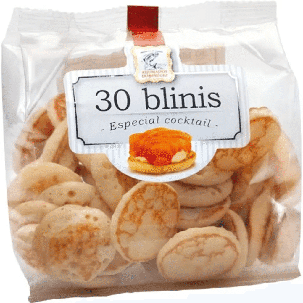 Mini Blinis 30 Unidades embalagem 135 g - AHUMADOS DOMINGUEZ