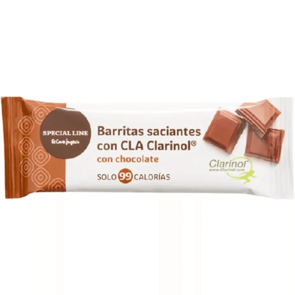 Barritas Saciantes com CLA Clarinol com Chocolate embalagem 20 g - SPECIAL LINE EL CORTE INGLÉS