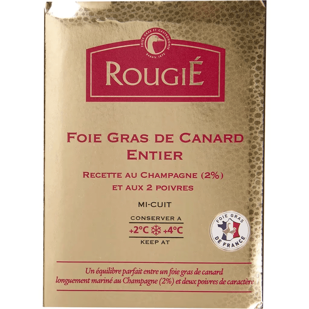 Foie Gras de Pato com Pimenta e Champanhe unidade 180 g - ROUGIÉ