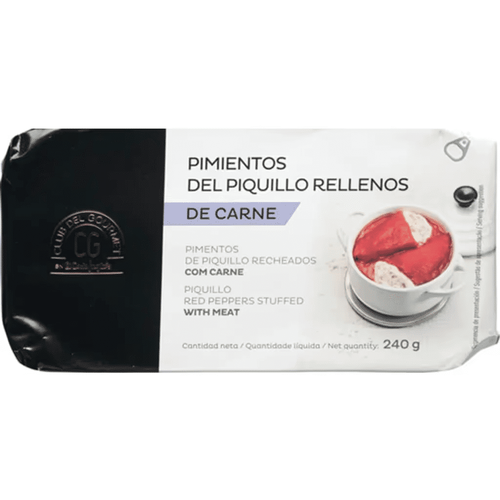 Pimentos de Piquillo Recheados com Carne lata 240 g - CLUB DEL GOURMET