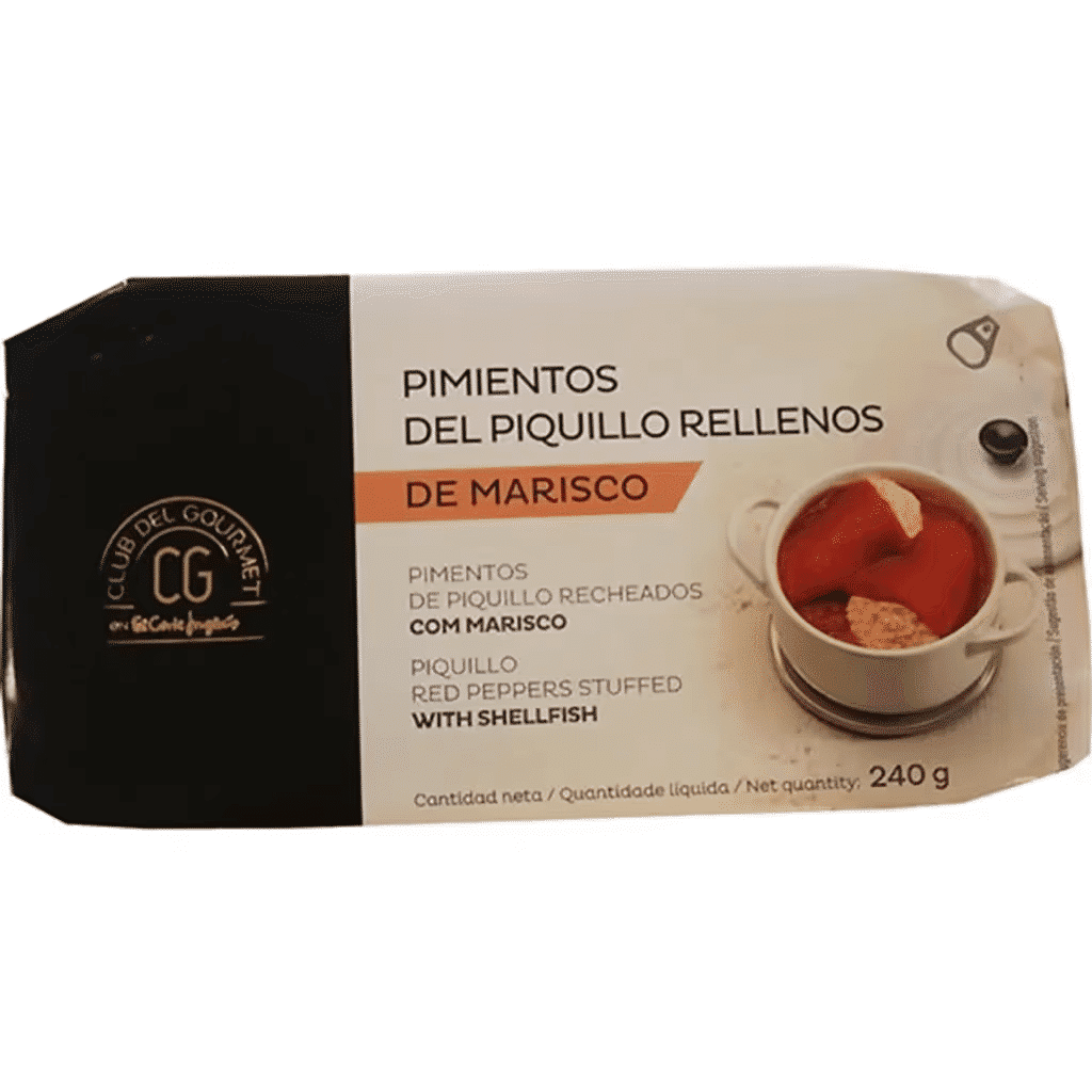 Pimentos de Piquillo Recheados com Marisco lata 240 g - CLUB DEL GOURMET