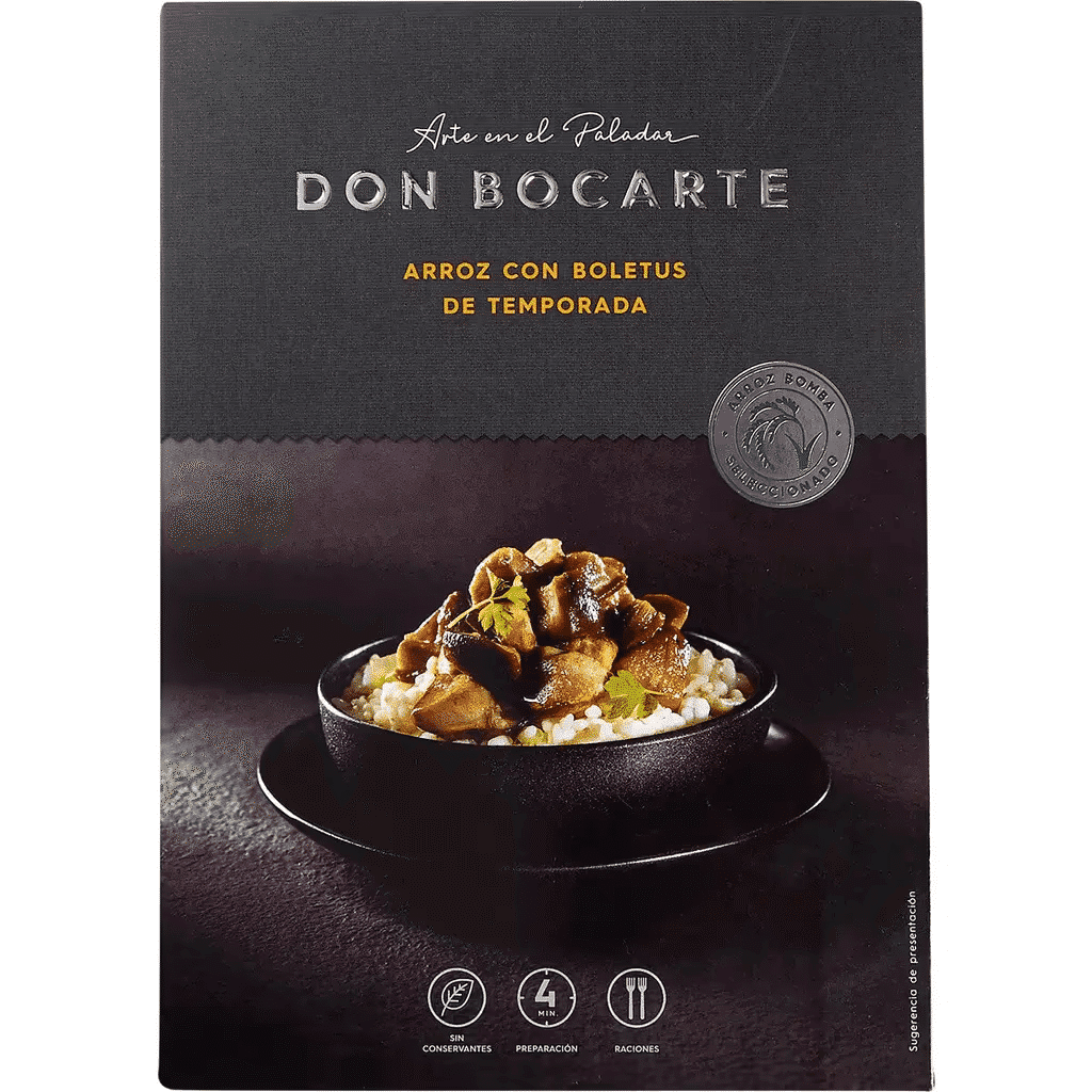 Arroz com Cogumelos embalagem 400 g - DON BOCARTE