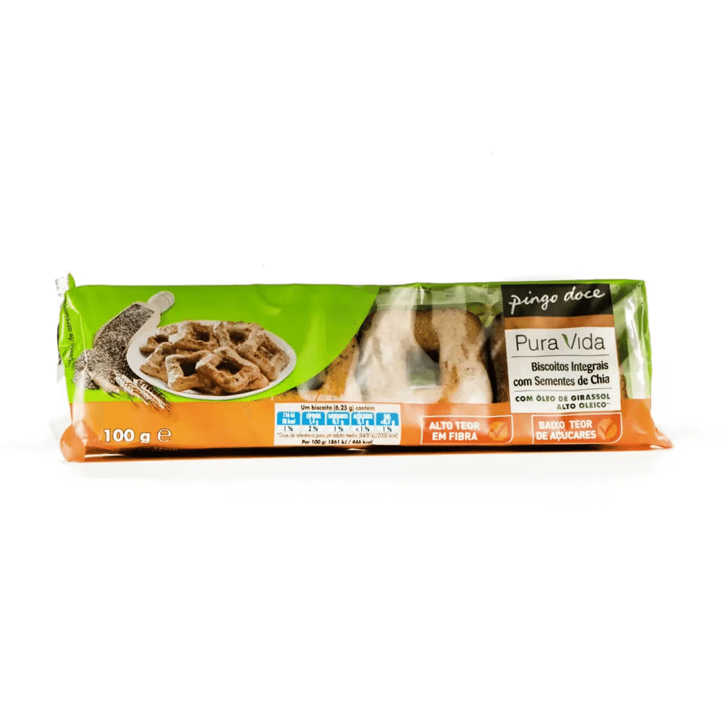 Biscoitos Integrais com sementes de Chia - PURA VIDA