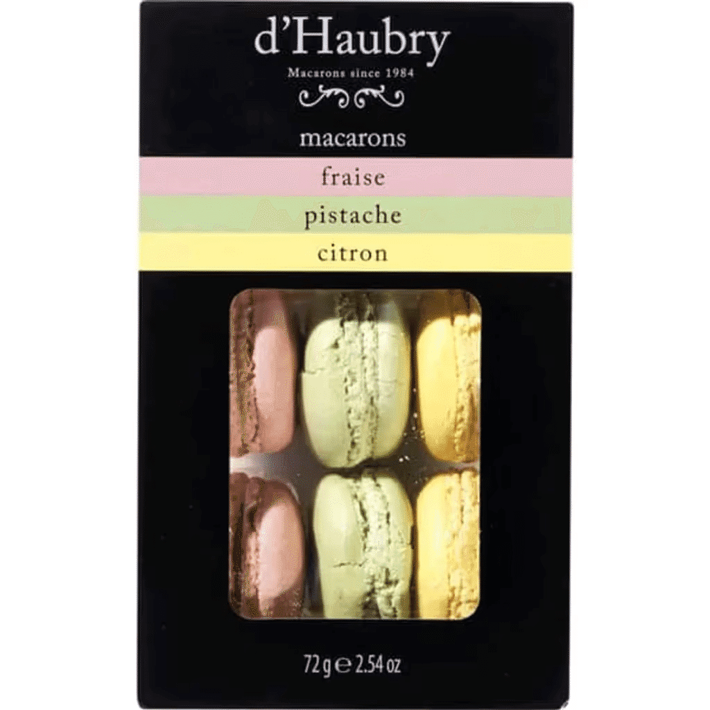 Macarons de Morango, Pistacho e Limão embalagem 72 g - D'HAUBRY