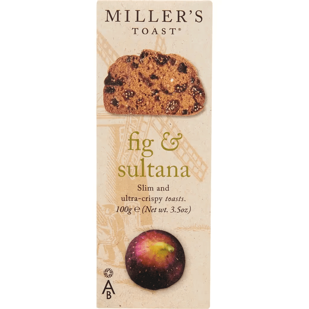 Tostas com Figos e Sultanas embalagem 100 g - MILLER'S