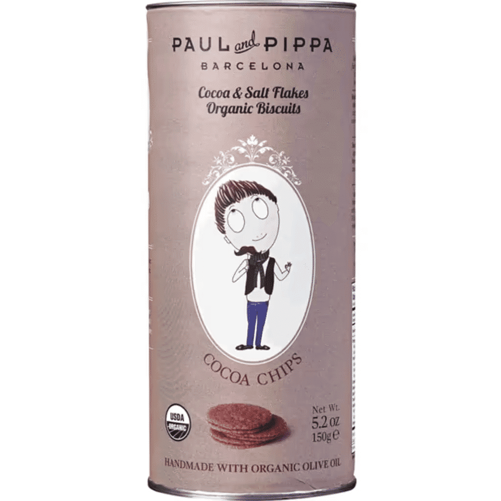 Bolachas de Cacau e Sal Biológicas embalagem 130 g - PAUL AND PIPPA