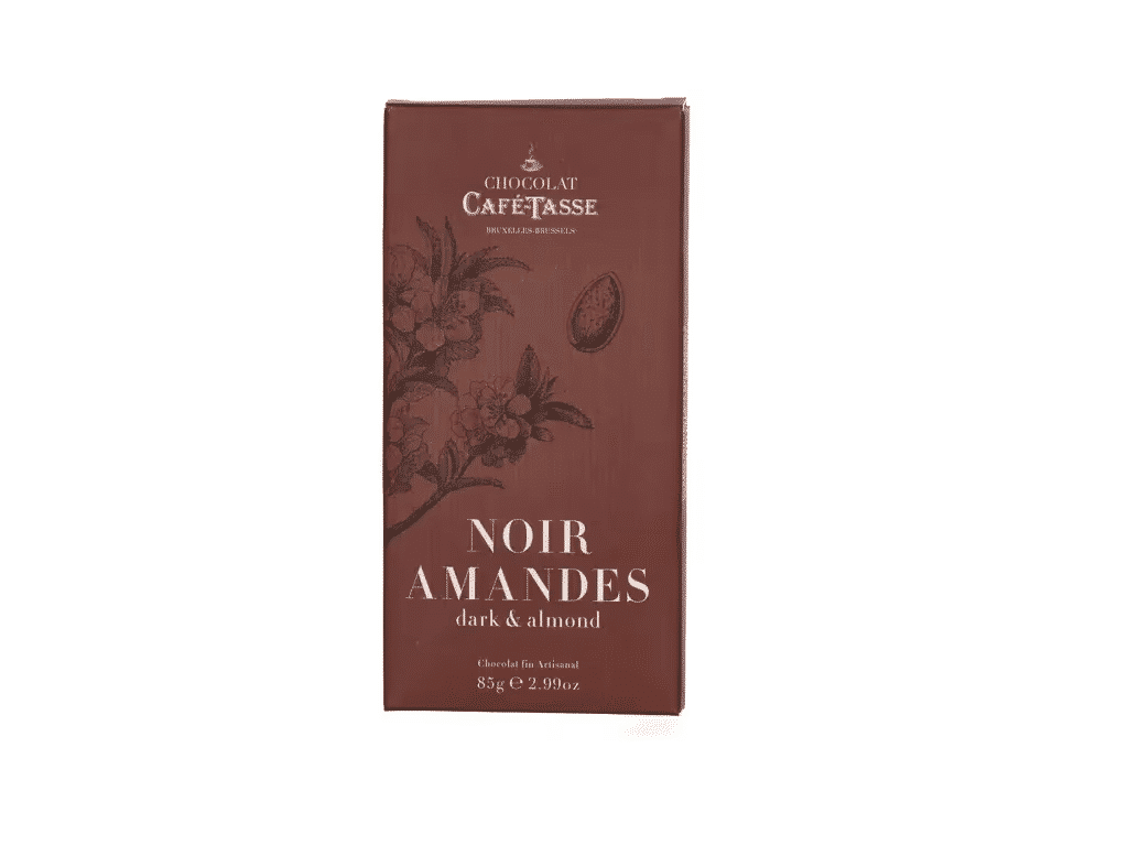 Tablete Tasse Chocolate Negro Café Com Amêndoa 85g - CAFÉ-TASSE