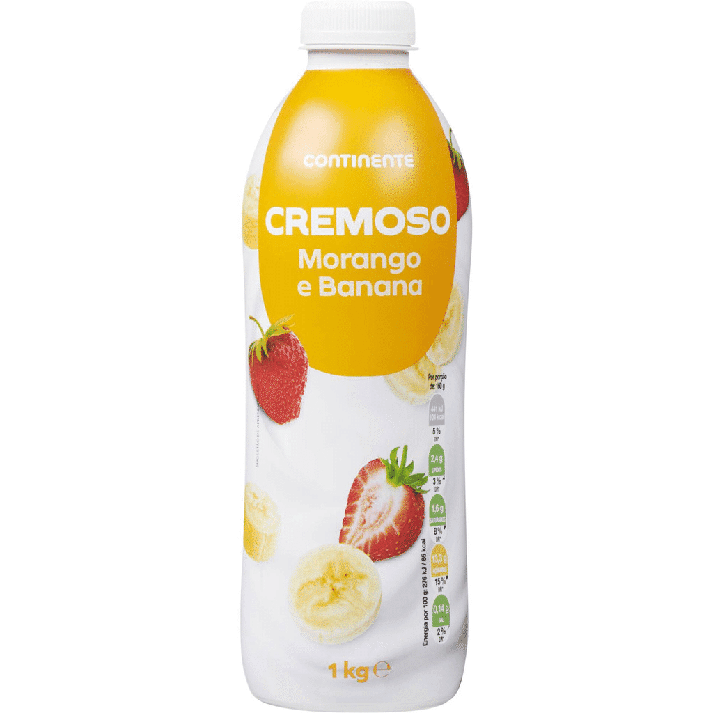 Iogurte Líquido Cremoso Morango e Banana - CONTINENTE