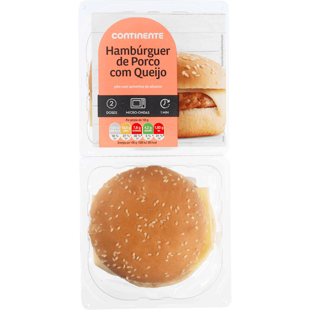 Hambúrguer de Porco com Queijo - CONTINENTE