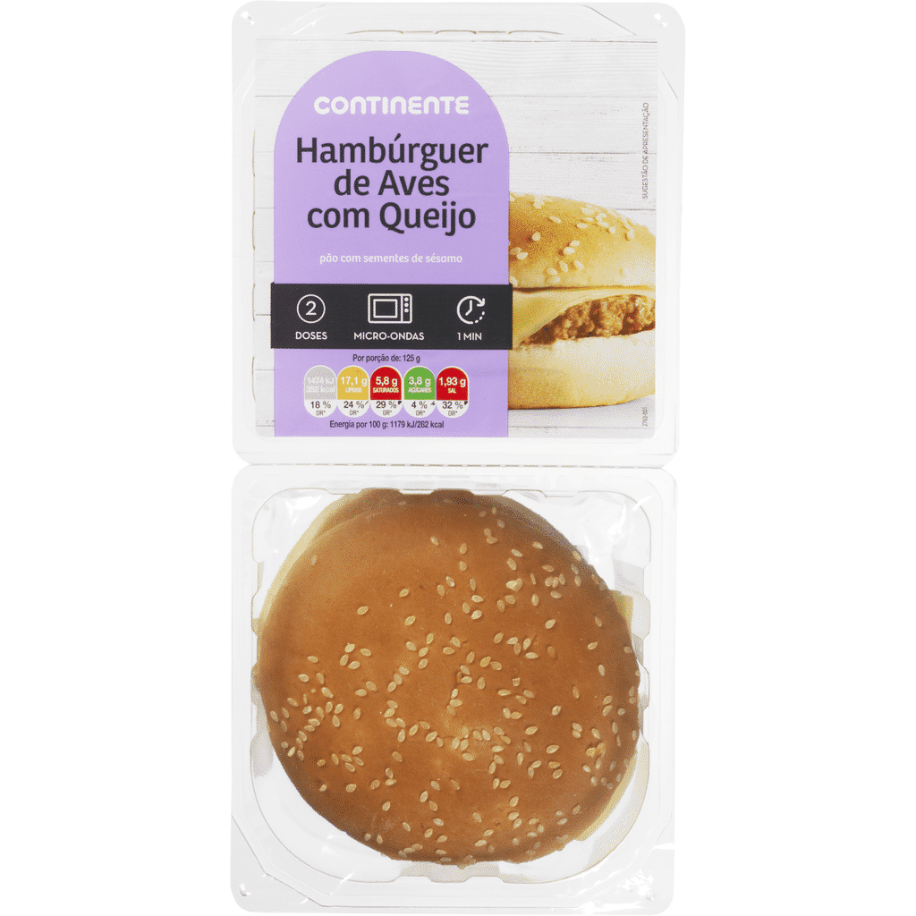 Hambúrguer de Aves com Queijo - CONTINENTE