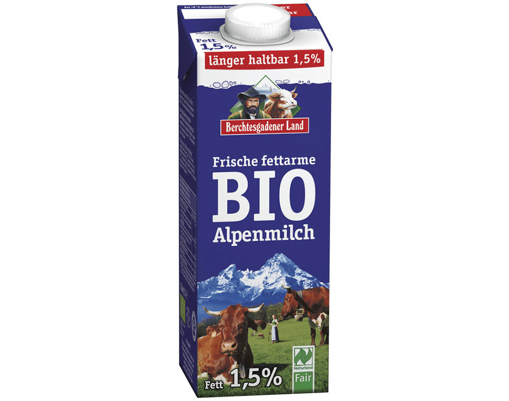 Leite Fresco Bio 1.5% 1l - BERCHTESGADENER LAND