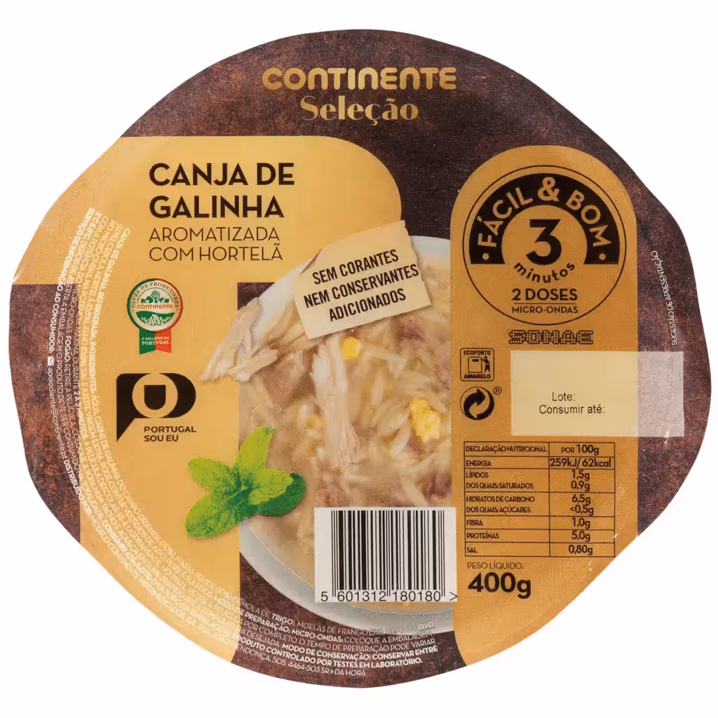 Canja de Galinha com Hortelã - CONTINENTE FÁCIL & BOM